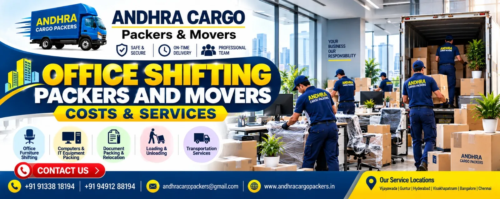 You are currently viewing Office Shifting Packers and Movers: Costs & Services