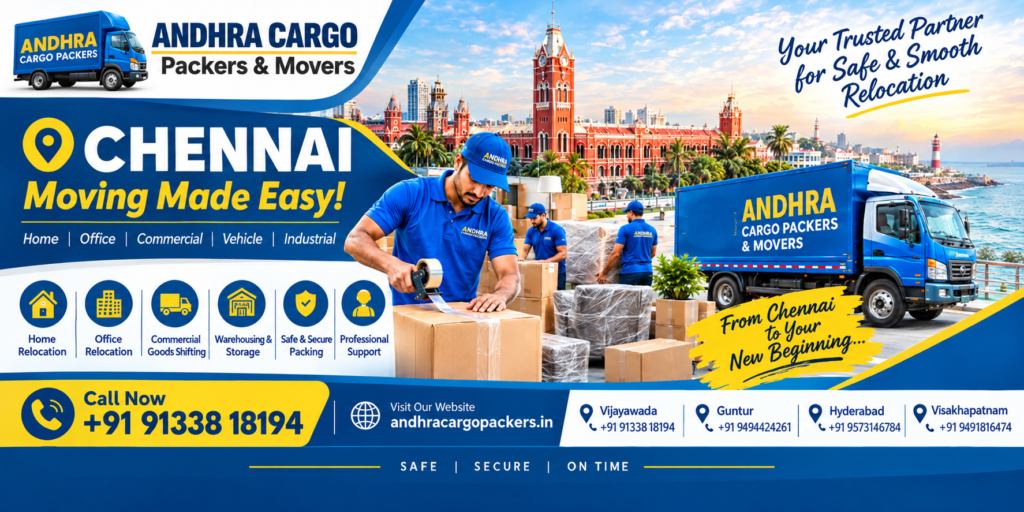 Packers and movers in Chennai offering household and office relocation services