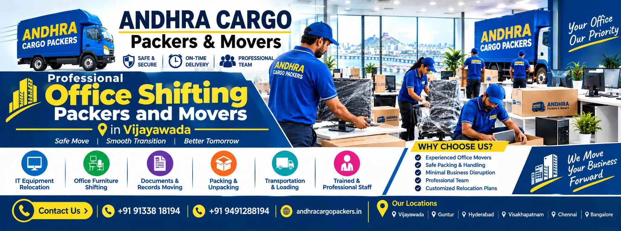 Read more about the article Professional Office Shifting Packers and Movers in Vijayawada